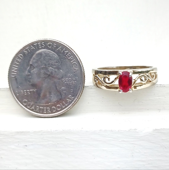 14K GE ESPO (Joseph Esposito) Gold Ruby Ring - Picture 9 of 10